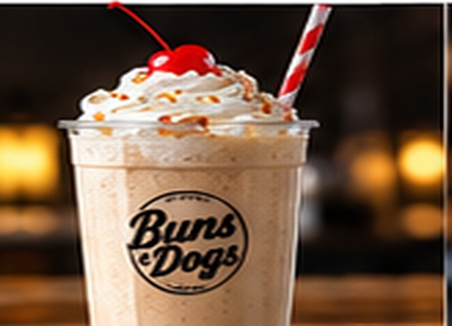 Classic milk shake with whipped cream