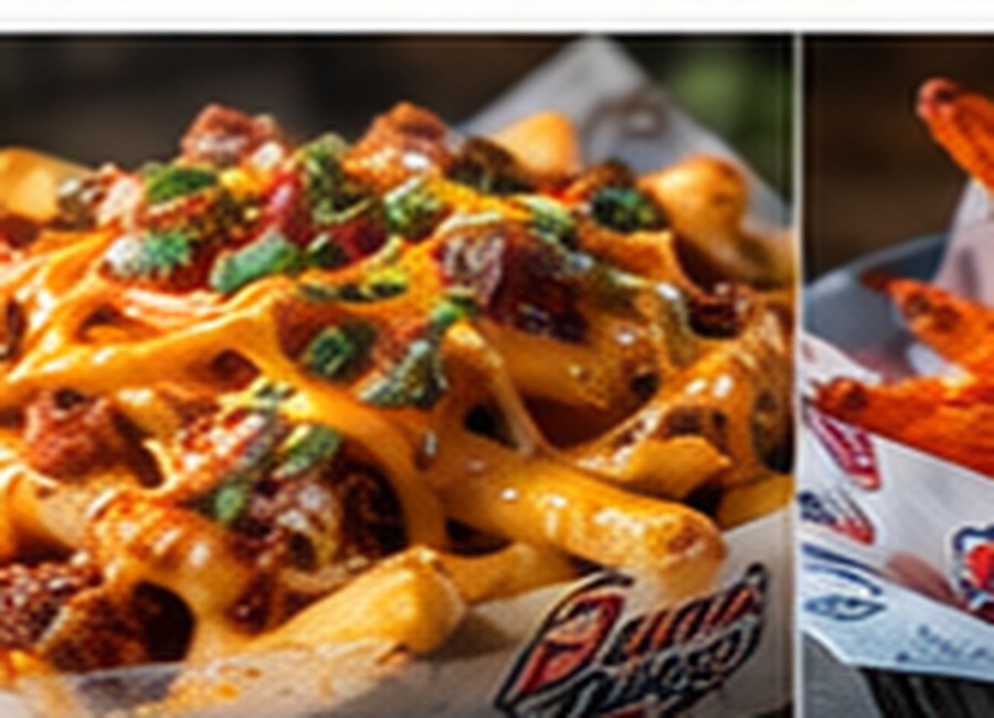 Loaded fries with cheddar bacon green onions and ranch