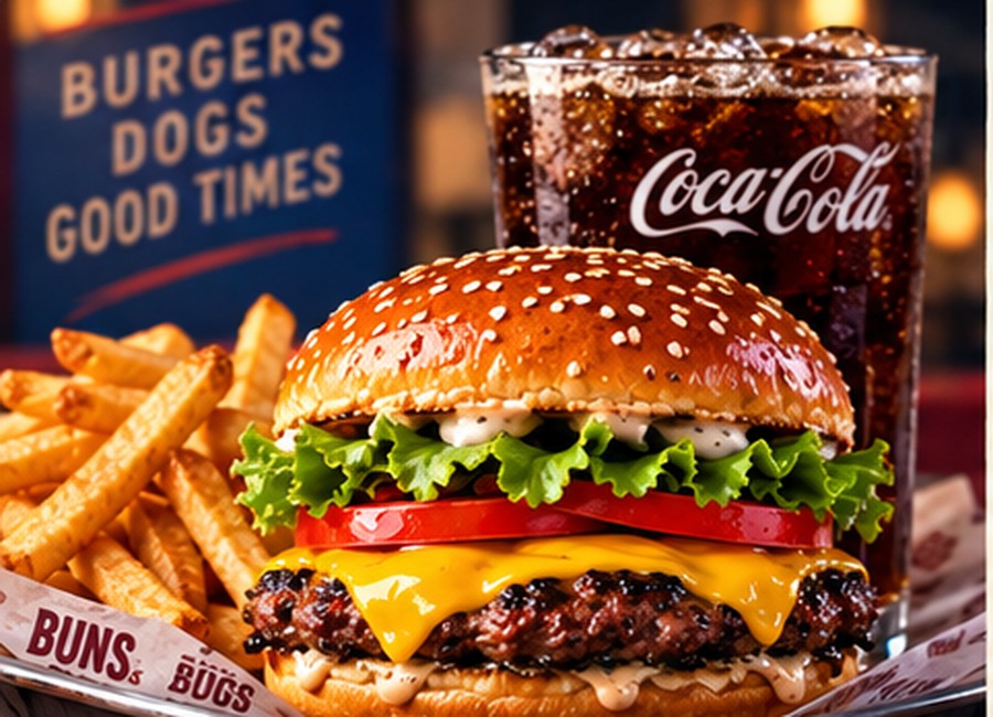 Smash Shack Combo with cheeseburger fries and fountain drink