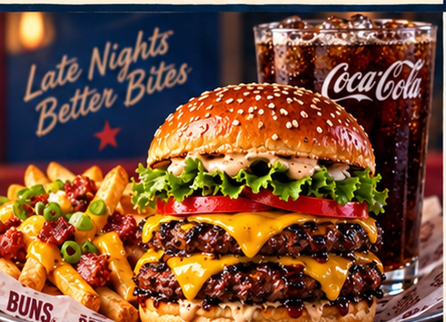 Late Night Double Combo with double cheeseburger loaded fries and cola