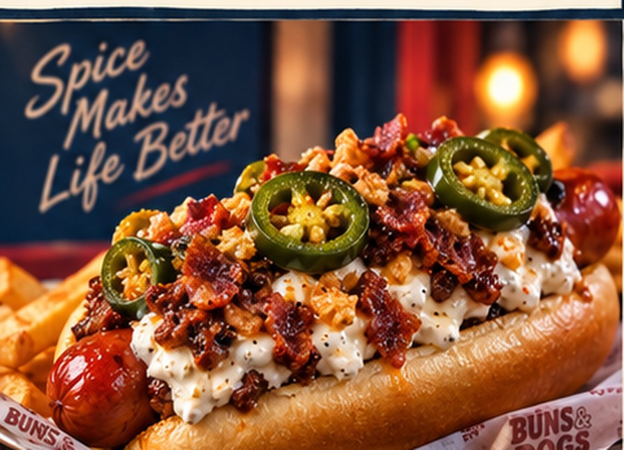 Jalapeno Popper Dog with cream cheese bacon and jalapenos