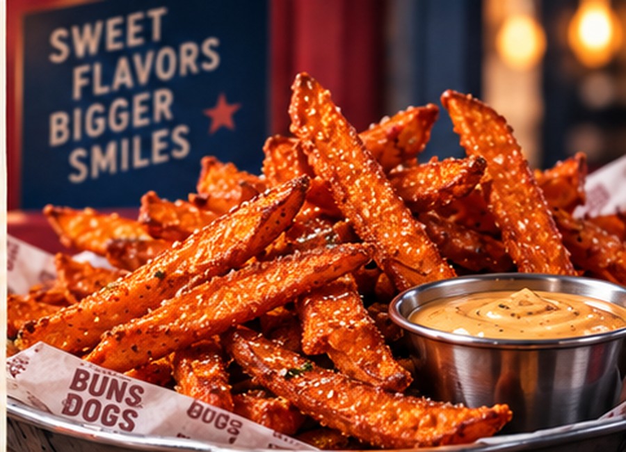 Sweet potato fries with chipotle dipping sauce