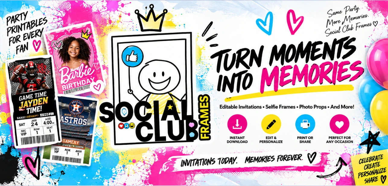 Social Club Frames — Turn Moments Into Memories